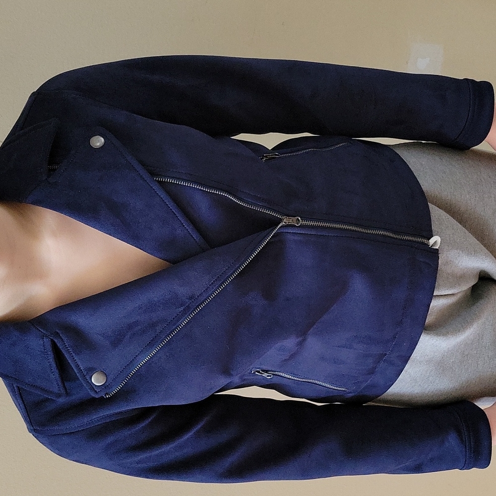 Old Navy Moto Jacket in Navy blue, youth sz. XL (14)